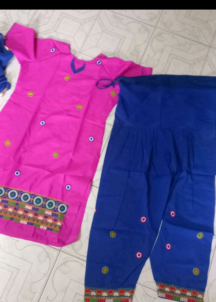 💓💙 Punjabi Patola Kurti Set