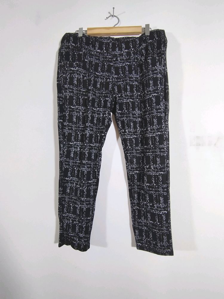 Black Printed Pants (Women's)