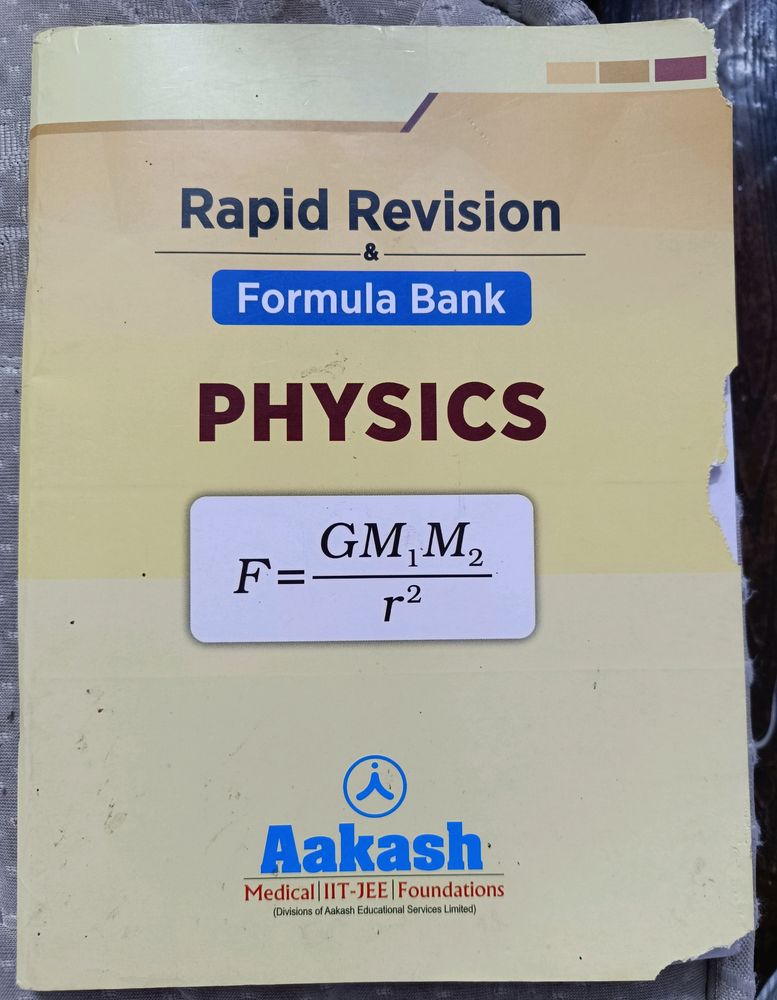 Aakash Rapid Revision& Formula Bank Physics For Neet/ Jee Edition 20-21