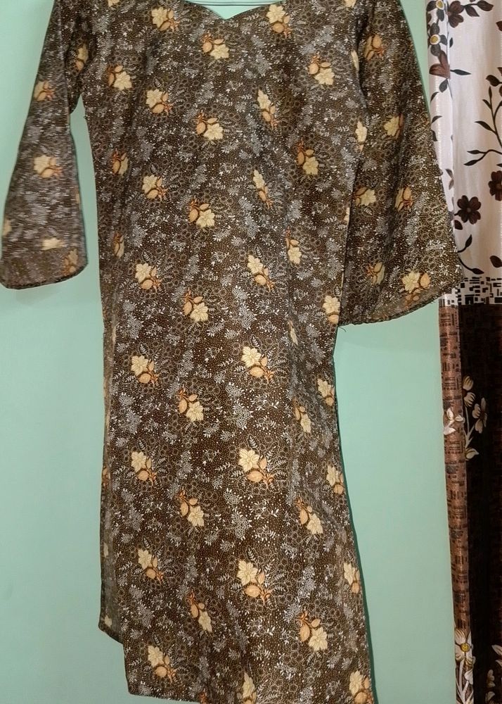 Brown Silk Kurta