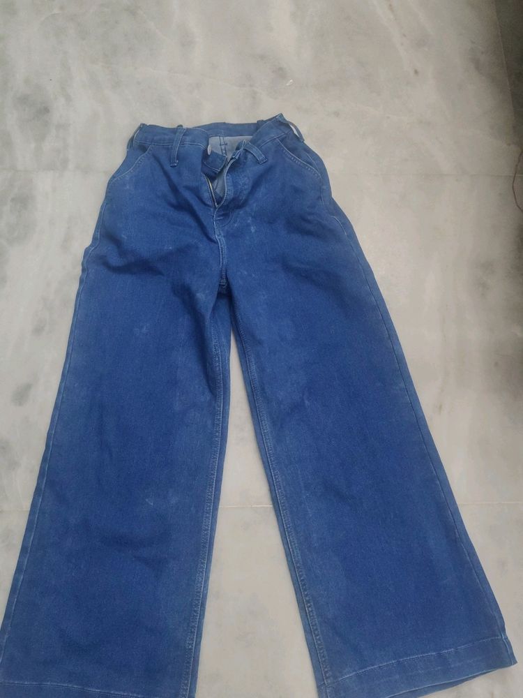 Blue Wide Leg Jeans