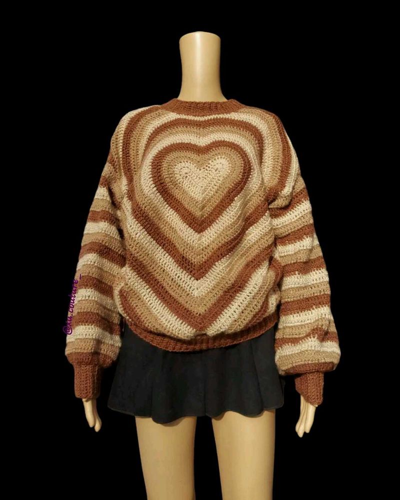 Crochet Heart Sweater