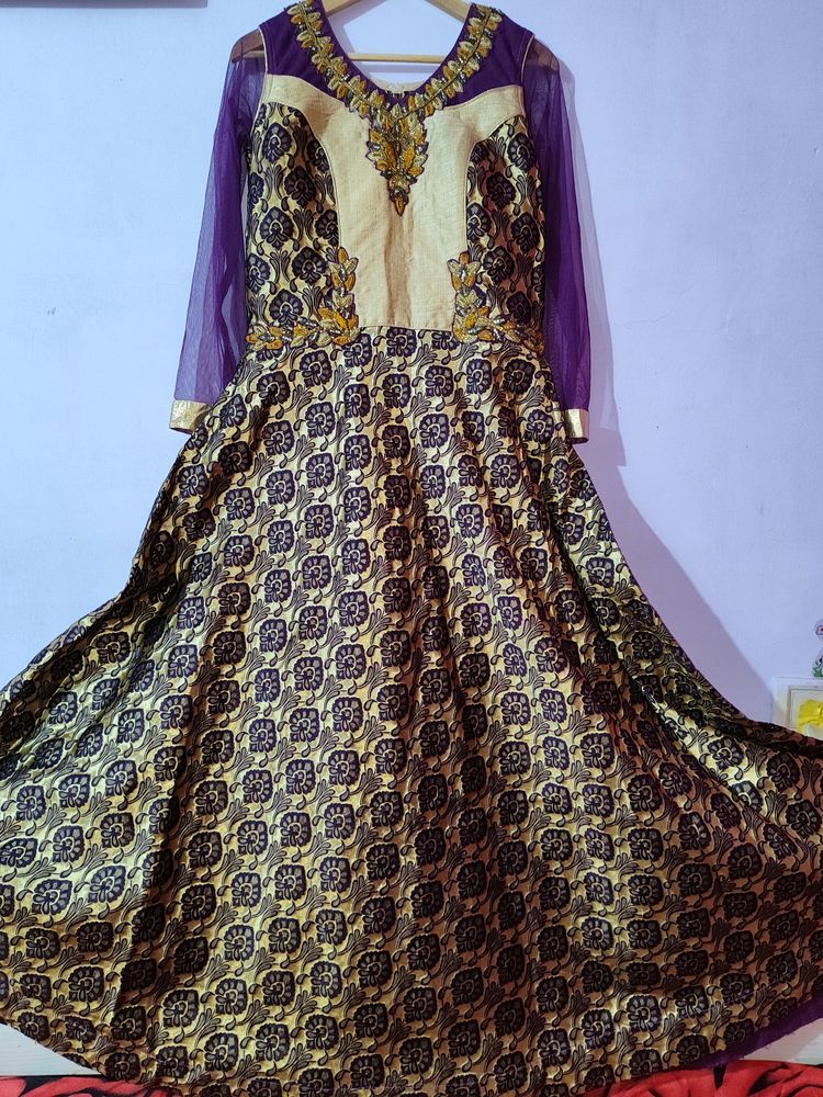 New Ethnic Floor Legth Gown With Diamond Work