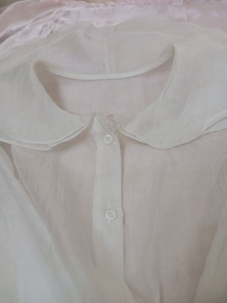 Peter Pan Organza White Shirt