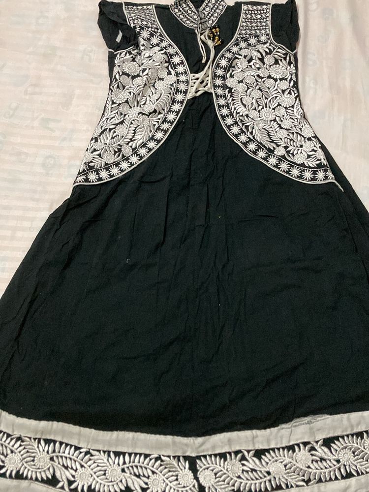 Black Anarkali Kurta