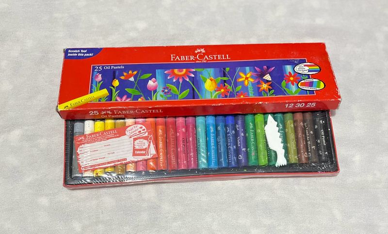 25 Oil Pastels: Faber Castell (Brand New)