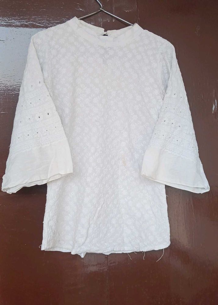 Cotton Chikankari Top