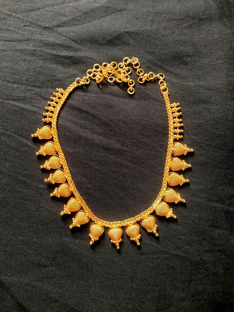 One Gram Micro Gold Plated Traditional Designer Necklace