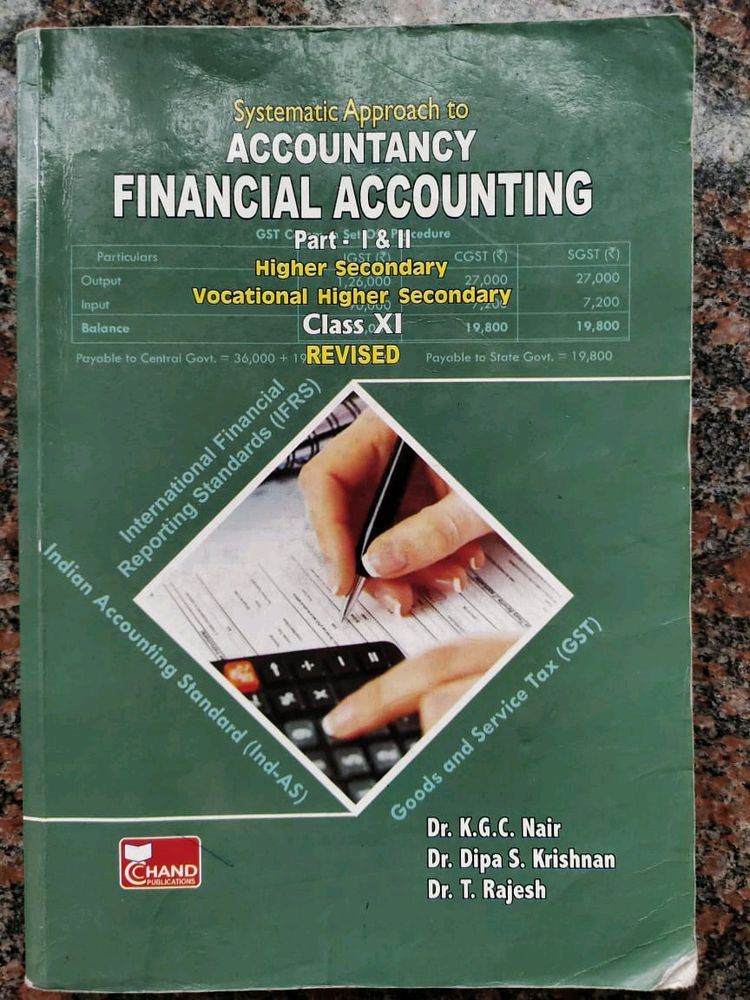 Plus One Accountancy Textbook By K.G.C Nair