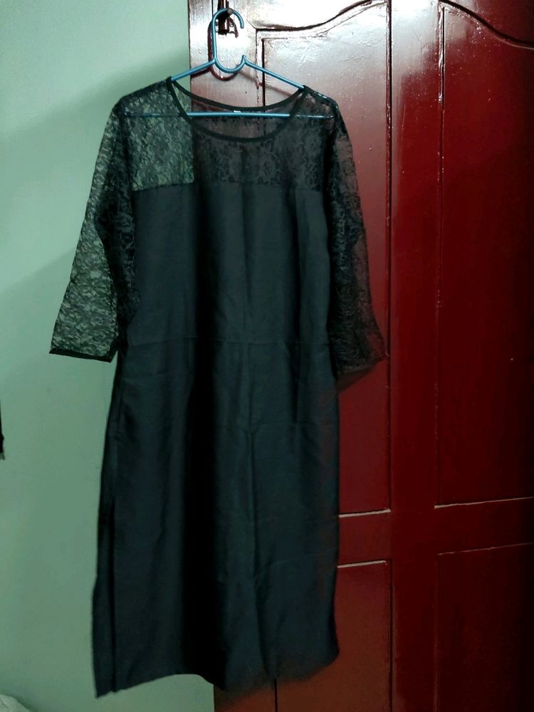 Black Net Kurti