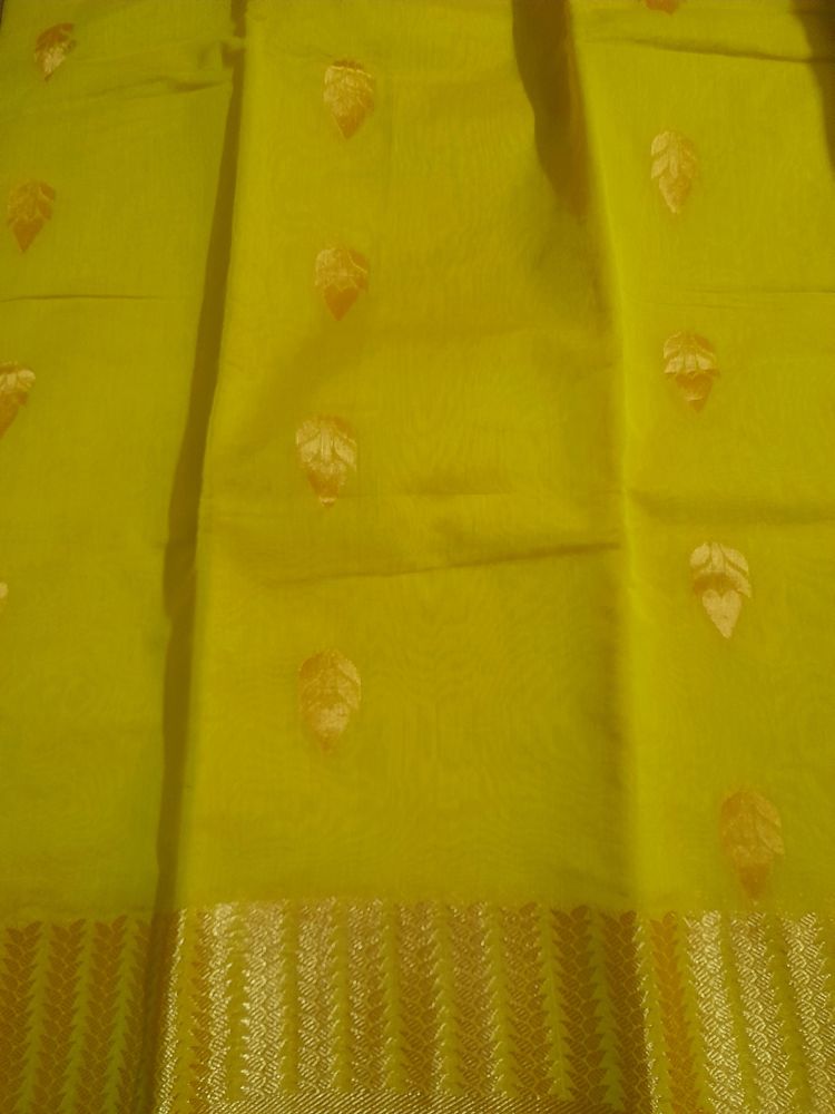 Grand Yellow Saree with Zari Work