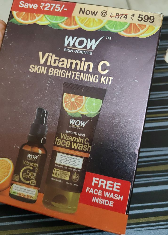 Combo Of Wow Vitamin C Face Wash And Serum