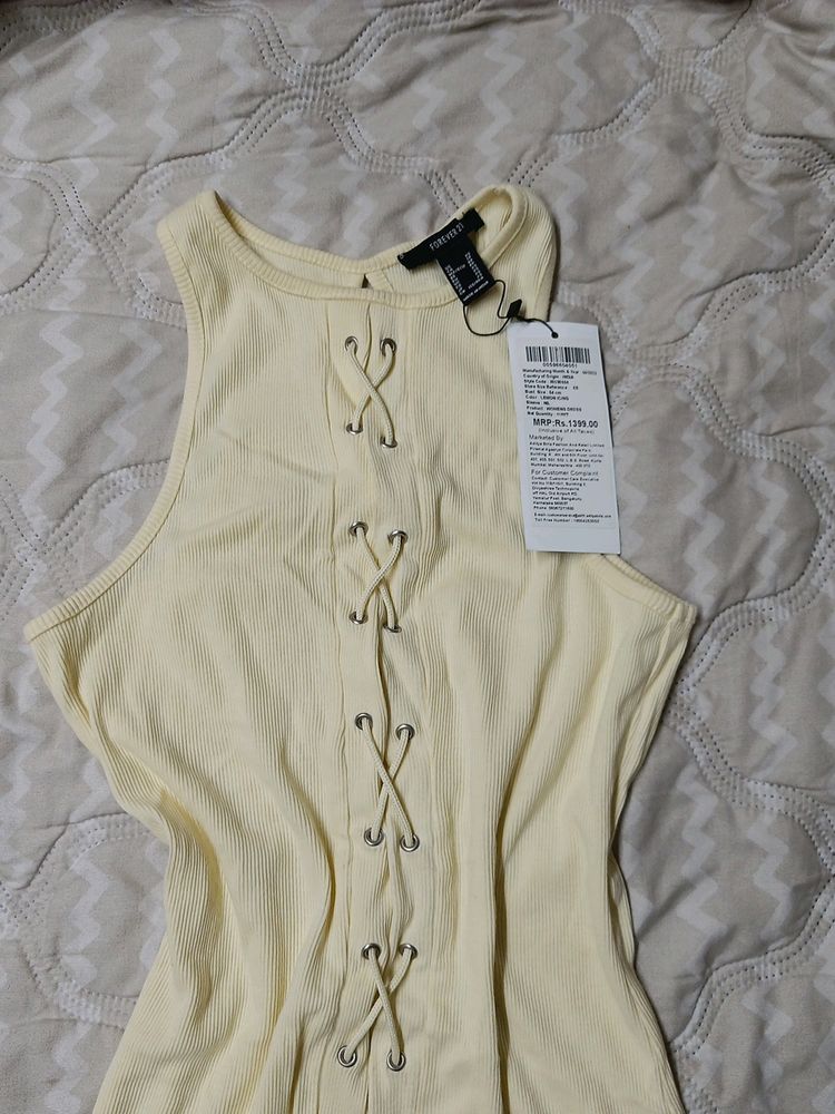 FOREVER 21 Lemon yellow MINI dress