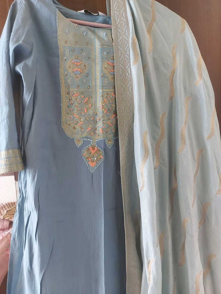 Silk Suit With Dupatta