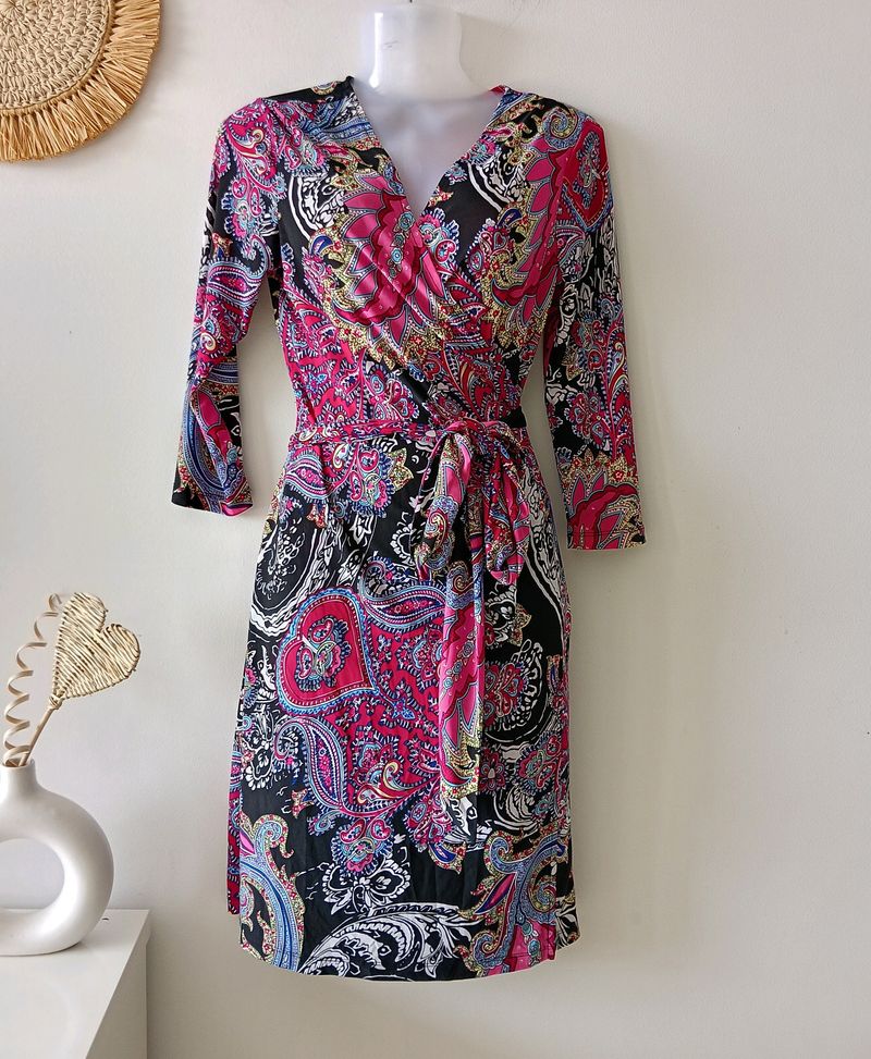 Elegant Imported Wrap Dress