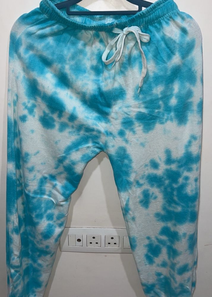 Blue Tie Dye Print Jogger’s For Men