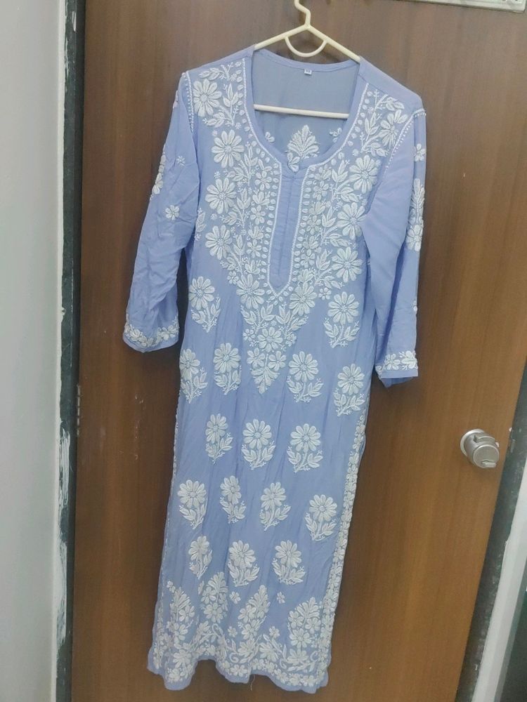 3d Work Lucknowi Handwork Kurti