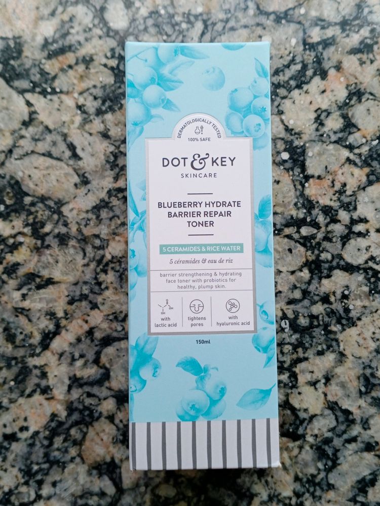 Dot & Key Rice Water Hydrating Toner With Hyaluronic |Rice Water Toner For Dry Skin, Sensitive Skin & Oily Skin |Alcohol-Free |Quick Absorbing & Non Sticky, For Hydrated Skin