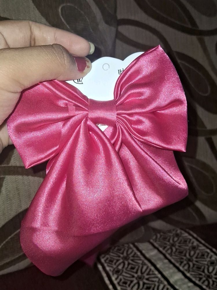 Pink Satin Bow