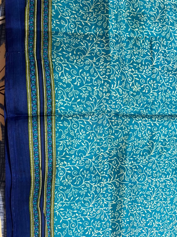 Pure Silk blue saree in excellent condition