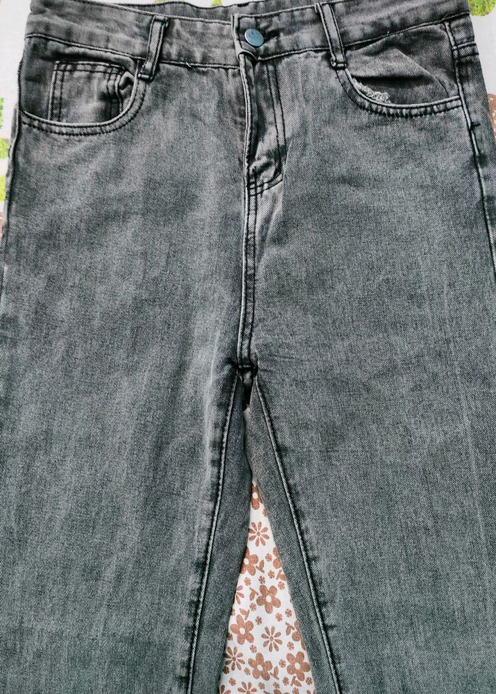 Grey High Waist Jeans