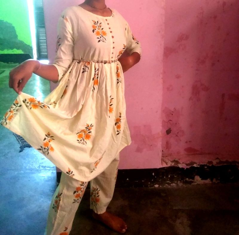 Floral Anarkali Kurti