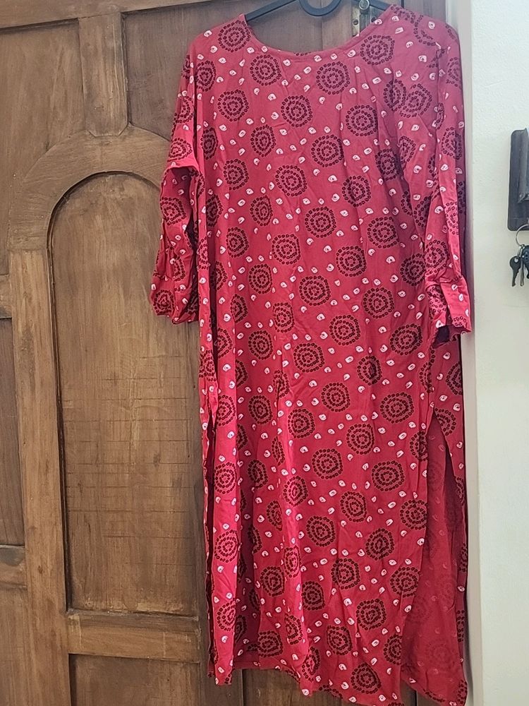 A Line Red Kurthi