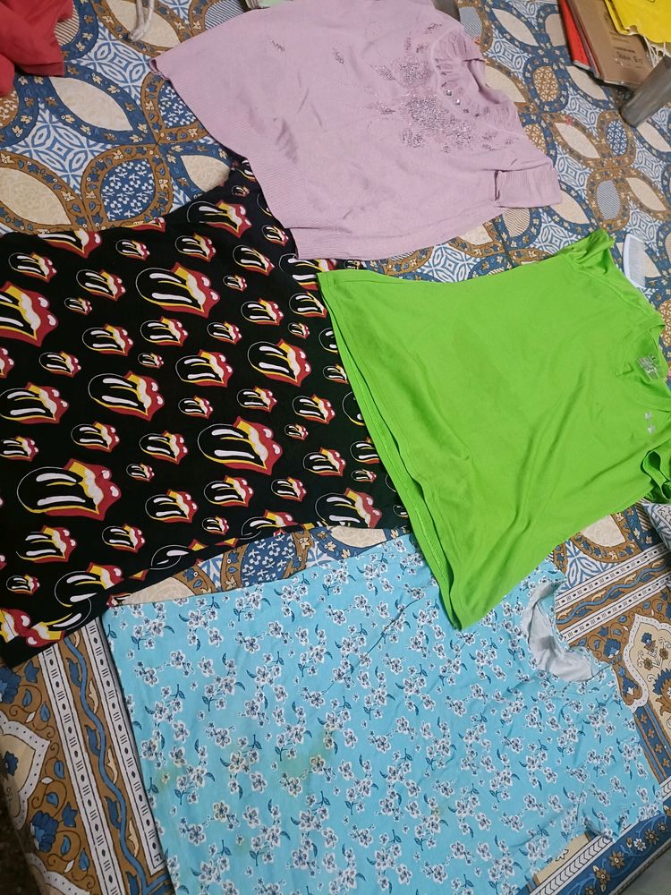 Combo Of 4 Tops T Shirt Style In Xl Size