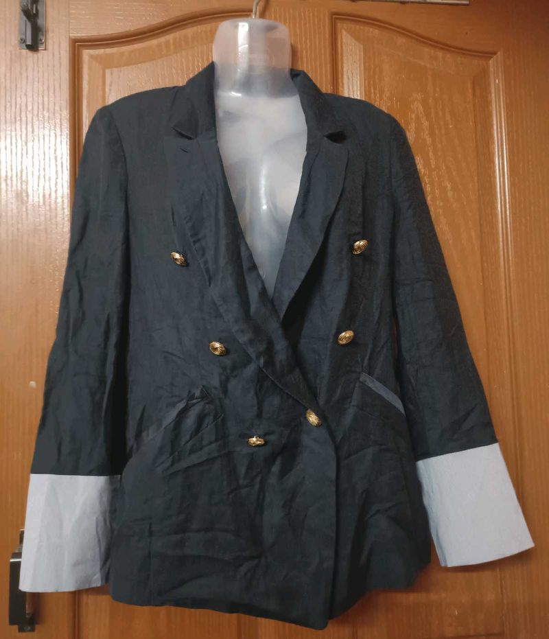 Navy Blue Korean Blazer