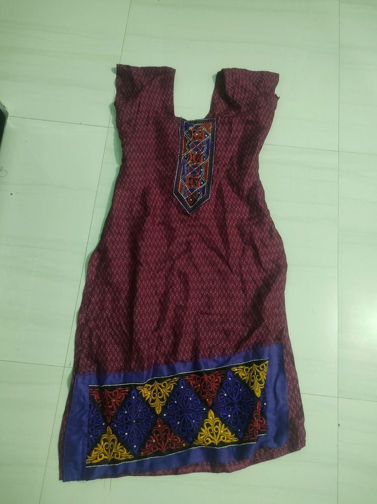 Maroon Colour Kurti