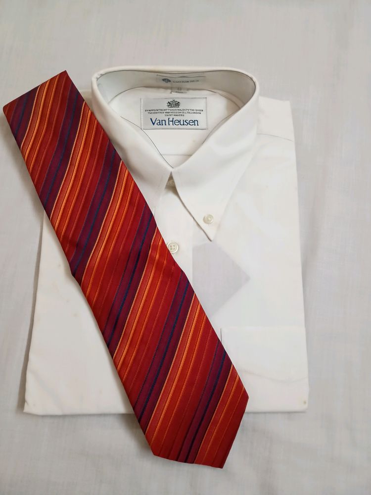 Anchor Red Stripe Men's Tie