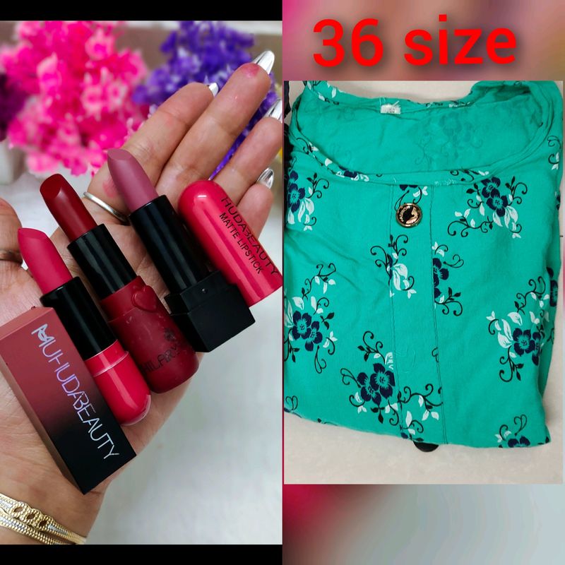 3 Lipstick+ Kurti