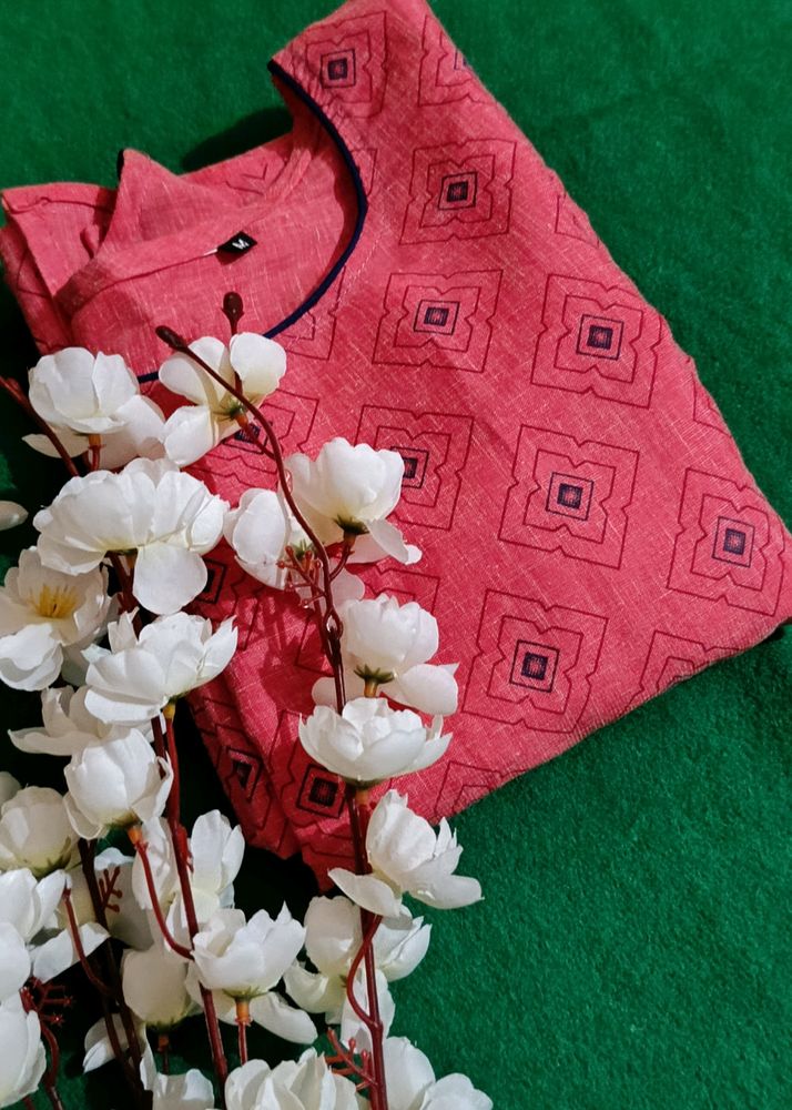 Coral Pink Kurta For Women ✅