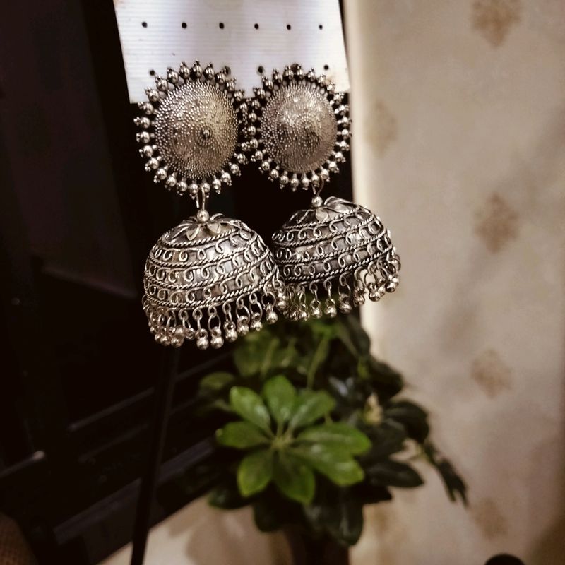 Oxidised Jhumkas