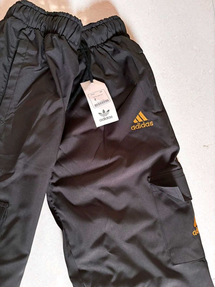 Men Sherpa Fur Track Pant Adidas Embroidery