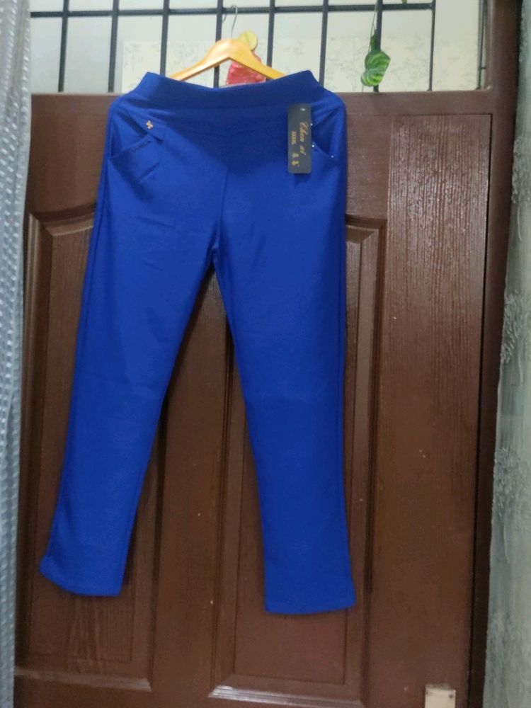 Blue Highwaist Pant .