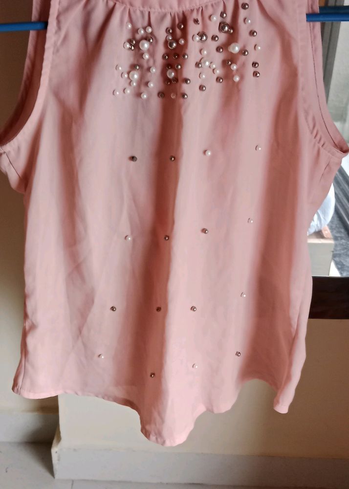 Peach Fashionable Top