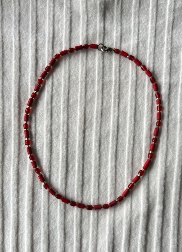 Vintage Red Stone Chain/ Necklace