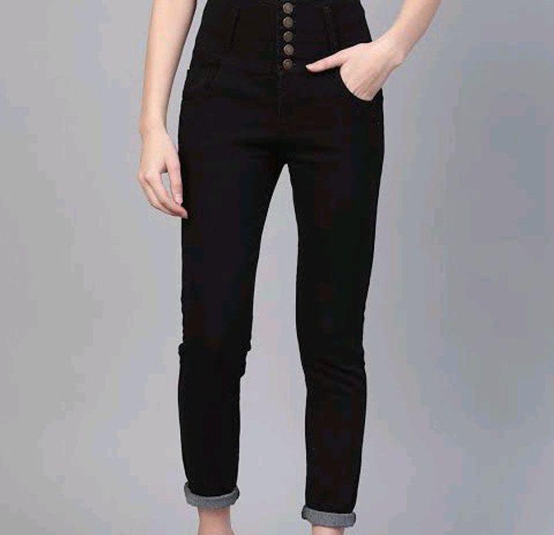 Black High Waist Skinny Jeans