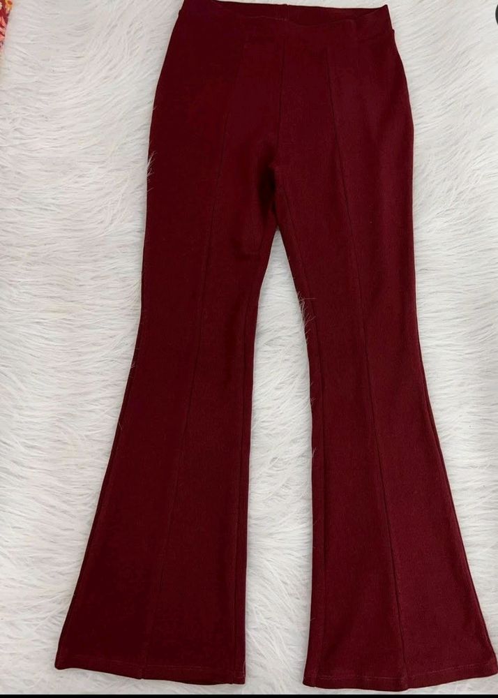 Red Boot Leg Trouser