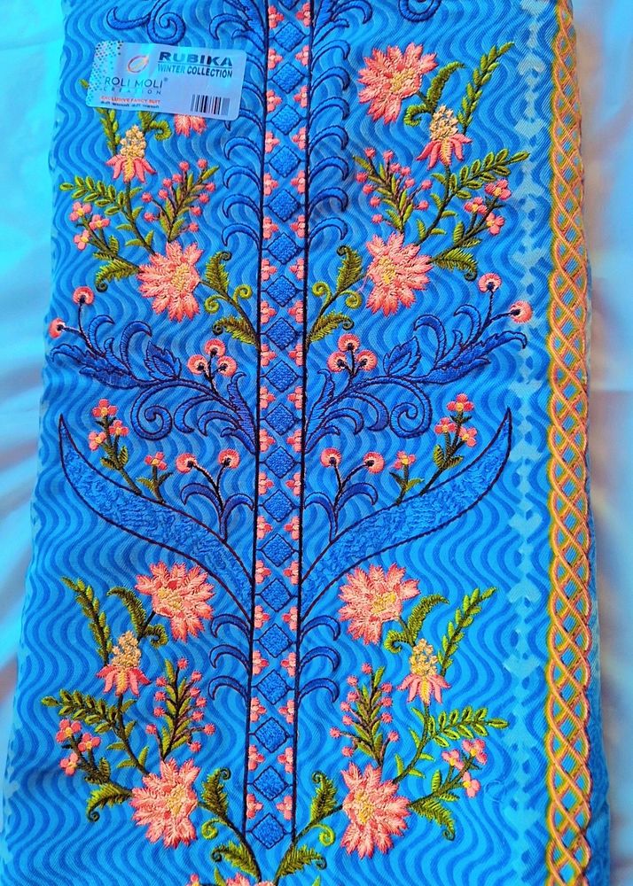 Pashmina Printed Suit With Heavy Embroidery