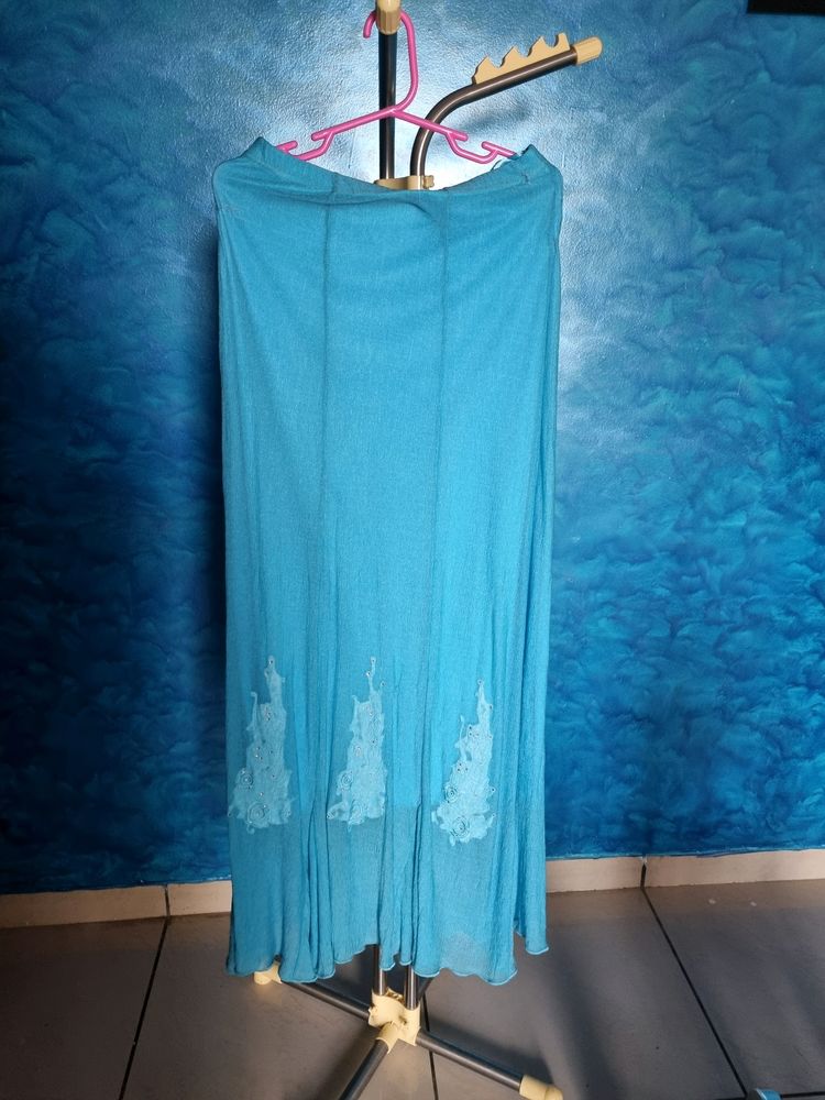 Blue Full Length Skirt From Boutique