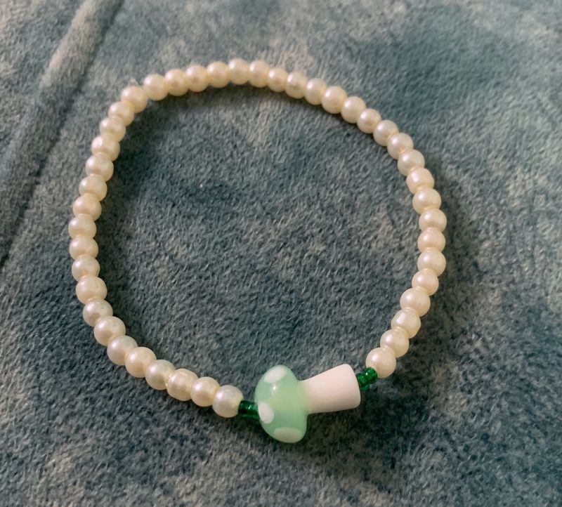 Mushroom Pearl Bracelet 🍄🤍