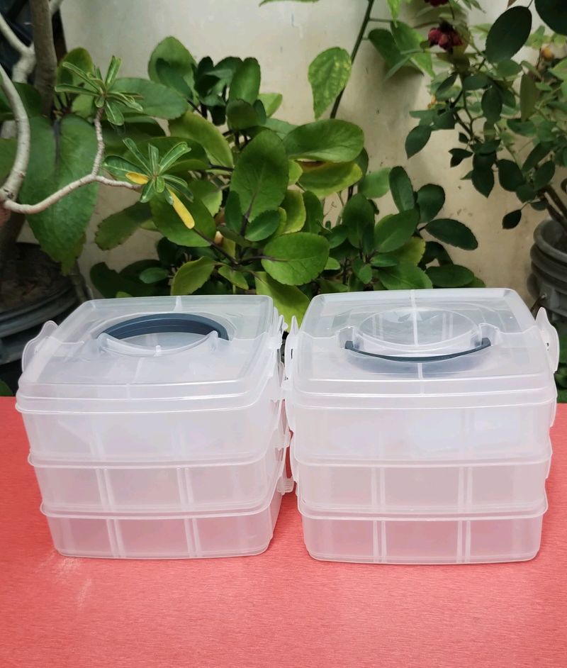 Pack Of 2 Plastic Organizers