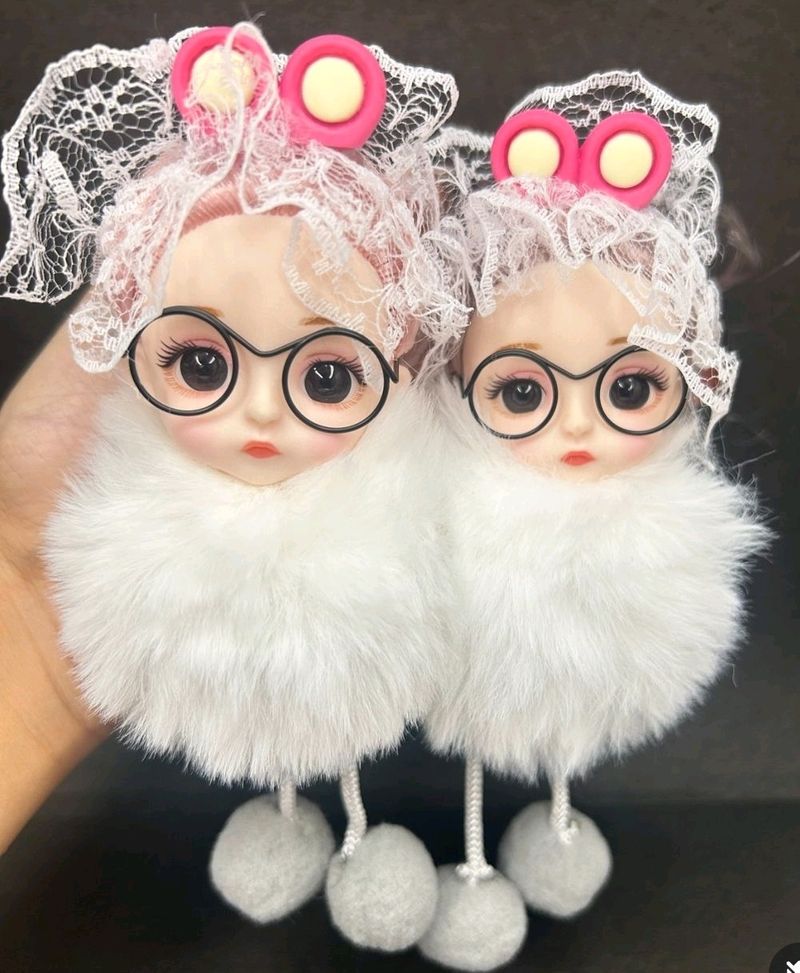 Cute Spectacle Doll Keychains