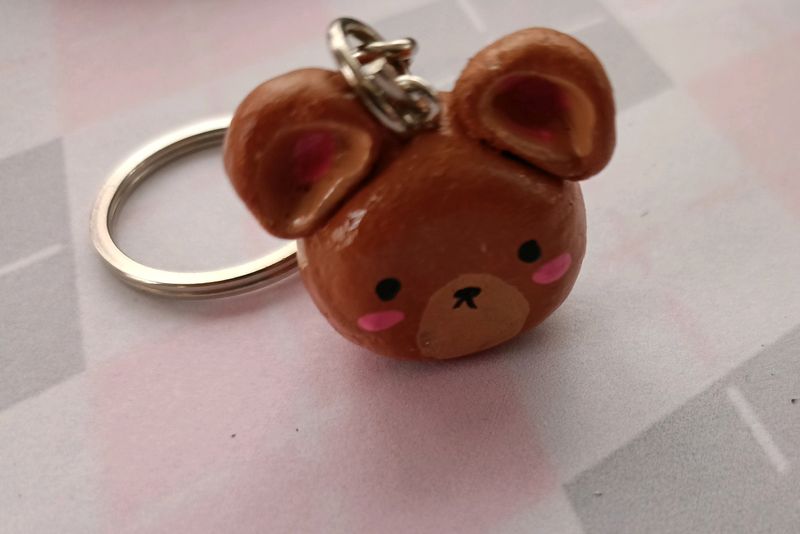 Cute Brown Bear Keychain