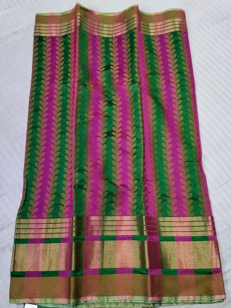 Cotton Handloom Saree With Running Blouse Pis