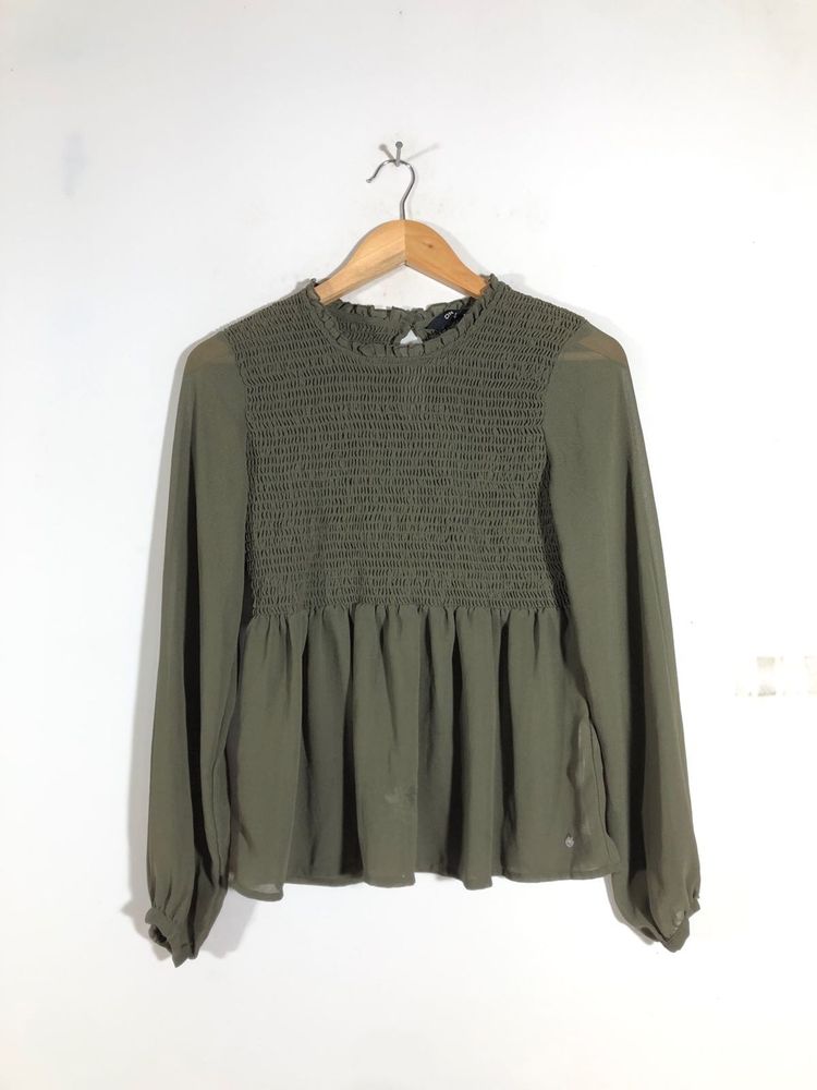 Olive Green Casual Top (Women’s)