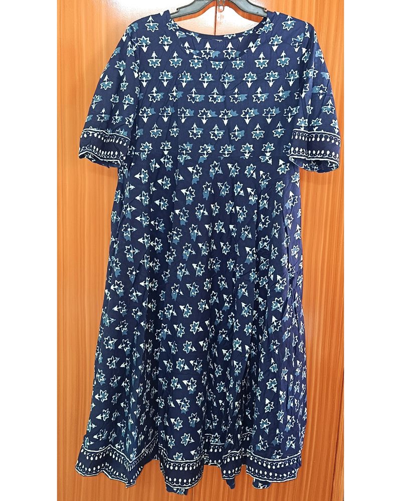 Indigo Ethnic Print Kurti