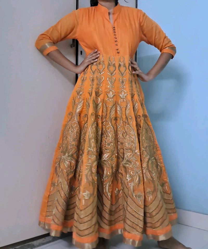 Orange Anarkali